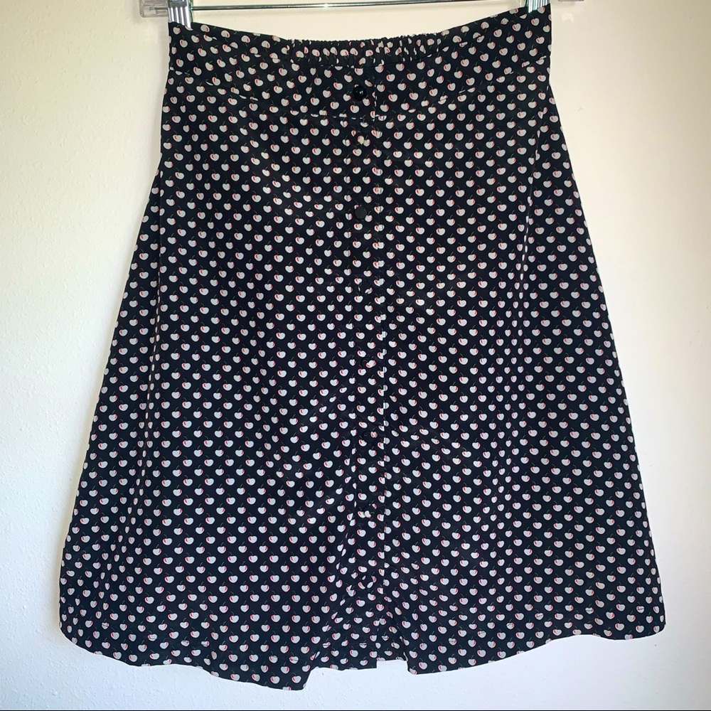 Vintage Style Polka Dot Cherry Skirt - Size S